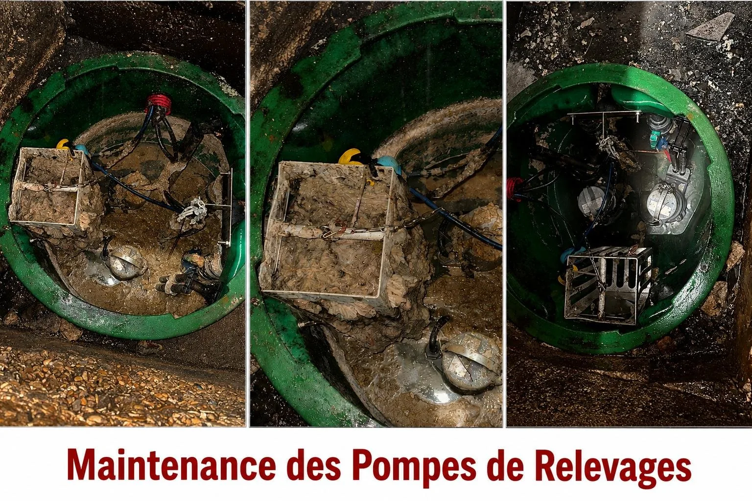 Avant / Pendant / Après : maintenance des pompes de relevages