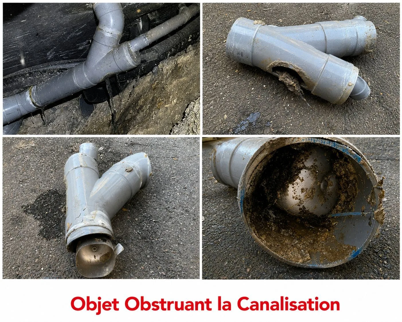 Objet obstruant la canalisation